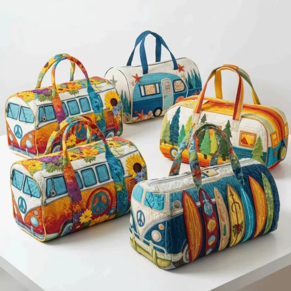 30 Stile Gesteppte Reisetasche mit Großer Kapazität, 3D-Stepp-Design, Kurzstrecken-Handtasche – Detail 6