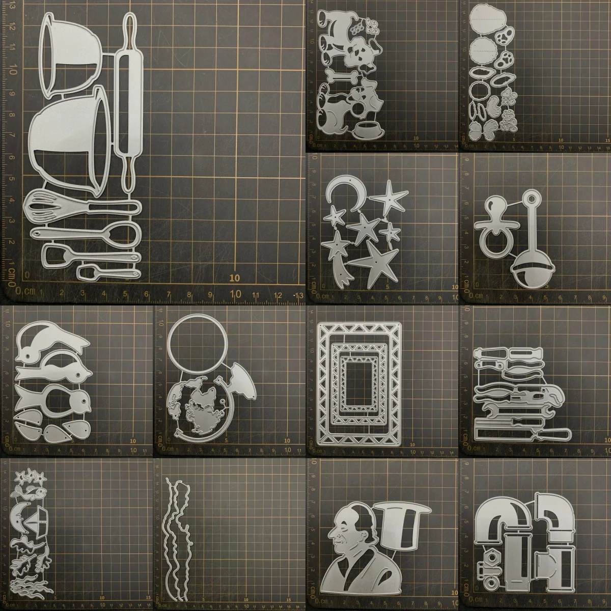 13 kinds Globe Cooking Meteor Metal Cutting Dies Stencils For DIY Scrapbooking Decorative Embossing Handcraft Die CutsTemplate
