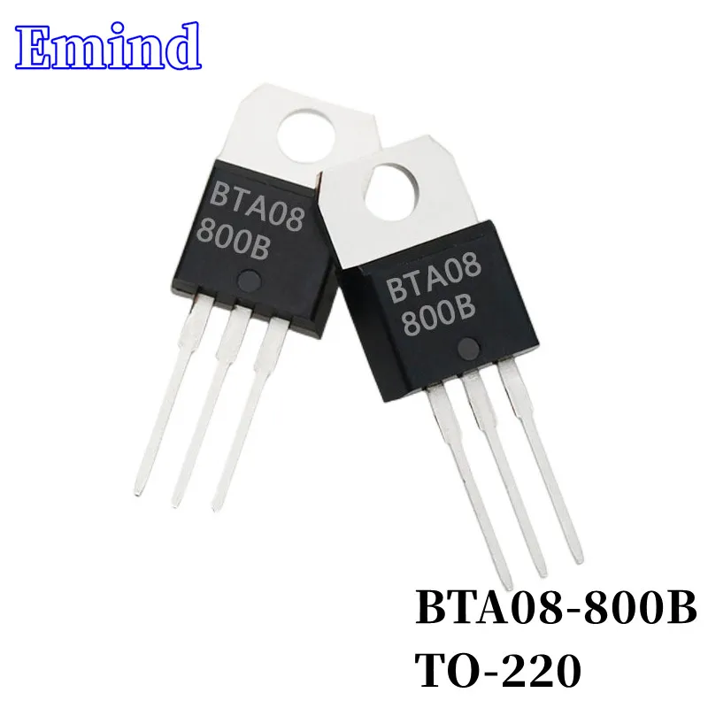 20/50/100/200/500Pcs BTA08-800B BTA08 Triac 8A/800V TO-220 DIP Thyristor Large Chip