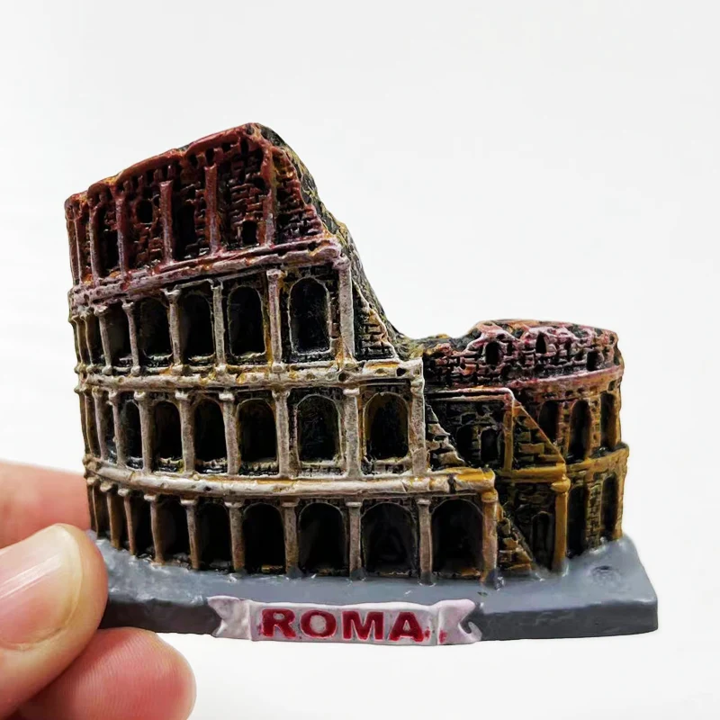 

Vintage 3D Colosseum Fridge Magnets - Rome Italy Decor - Strong Refrigerator Magnets Cute