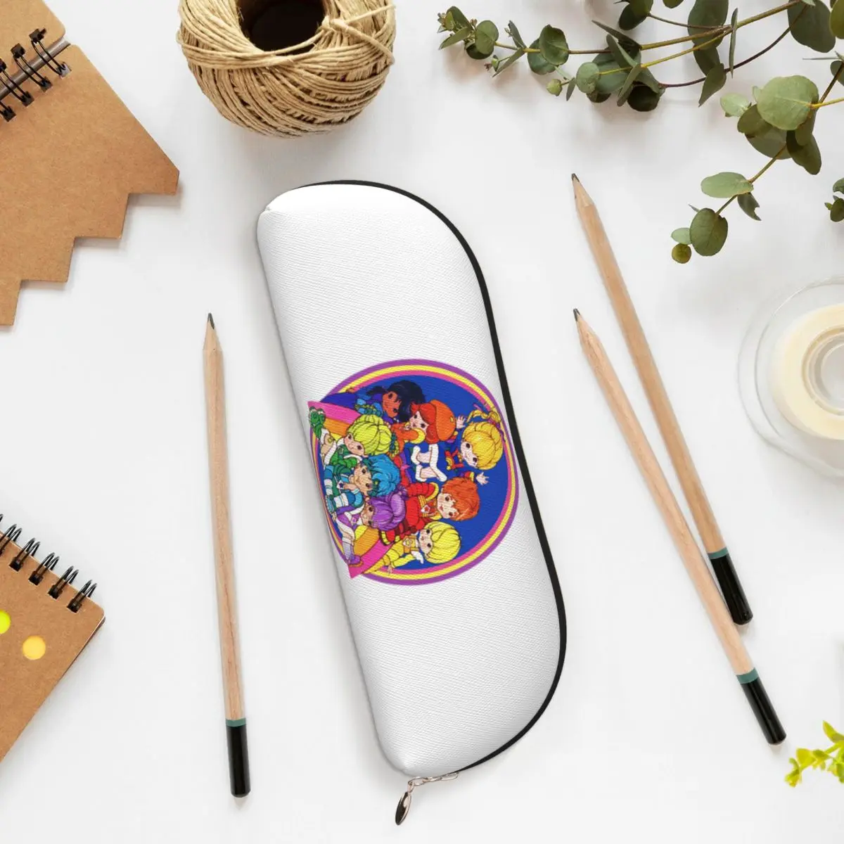 Rainbow Brite And Friend Pencil Cases Pen Holder Storage Stationery Supplies Large Storage Pen Box Pencil Bag for Boy Girl Gifts