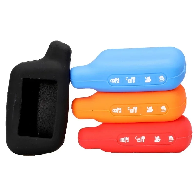 4 Buttons Silicone Rubber Car Key Cover Case for Tomahawk X3 X5 LCD Two Way Car Alarm System Remote Key Protecor