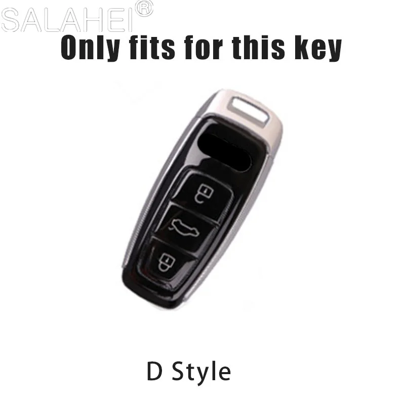 Suede Car Remote Key Case Cover Shell Fob for Audi A3 A4 B9 A6 A7 4K A8 E-tron Q5 Q8 C8 D5 SQ8 Keyless Protector Bag Accessories