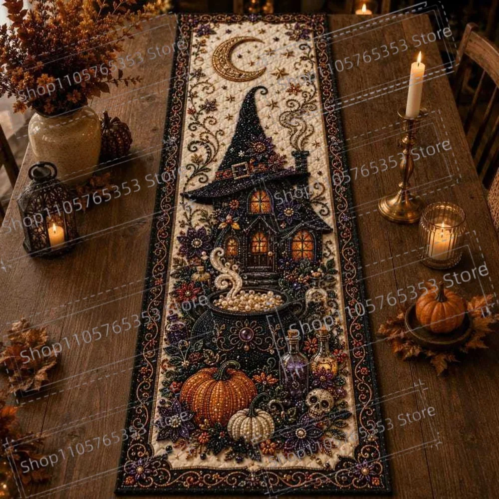 Autumn Autumn Spell Quilted Table Runner Rug & Halloween Seasonal Table Decor Holiday Party Home Kitchen Indoor Tabletop Decoration - Aliexpress Deal