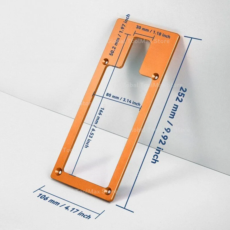 Aluminum Alloy 86 Type Electrical Switch Socket Box Opening Jig Woodworking Panel Slotting Positioning Template Tool