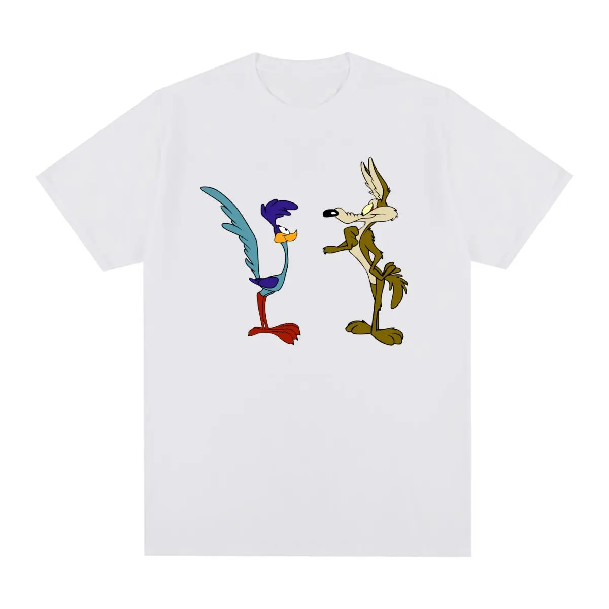 Wile E. Coyote and the Road Runner Adventures Vintage T-shirt Cotton Men T shirt New Tee Tshirt Womens Tops