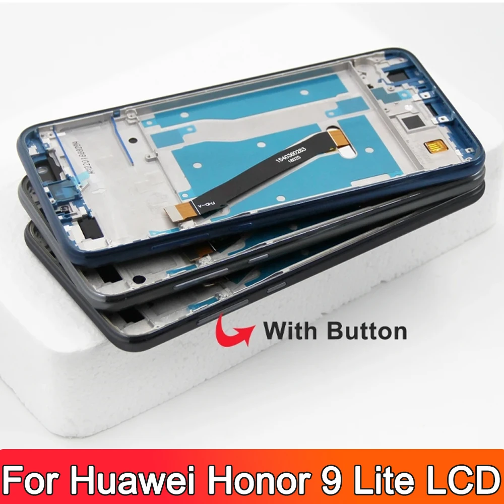 5.65\'\' For Huawei Honor 9 Lite LCD Display Touch Screen Digitizer Assembly LLD-L31 L21 L11 LCD Screen Replacement With Frame