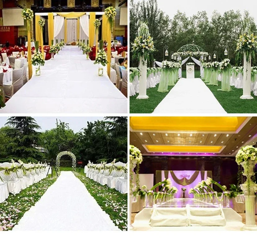1.5M Carpet Ceremony Party Stage Carpet Wedding Mat White Non-slip Corridor Hotel Banquet Celebration Activity
