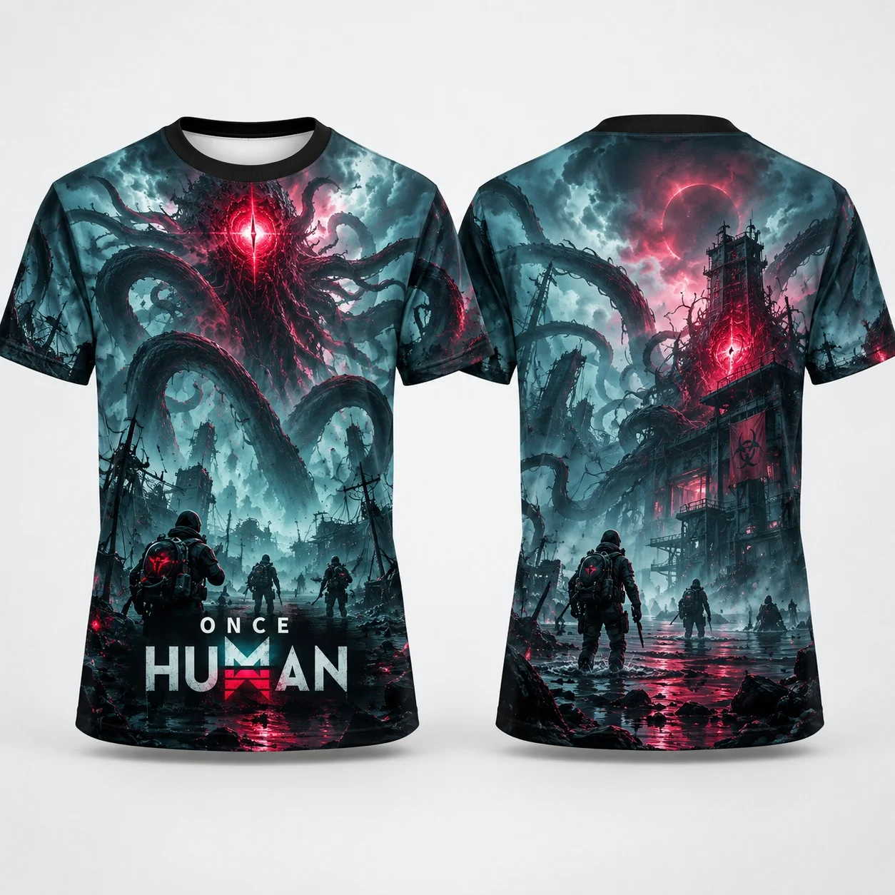 2026 New Once Human T Shirt 3D All Over Print Open World Survival Game Tee Men Unisex Short Sleeve Horror Monster Gamer Top