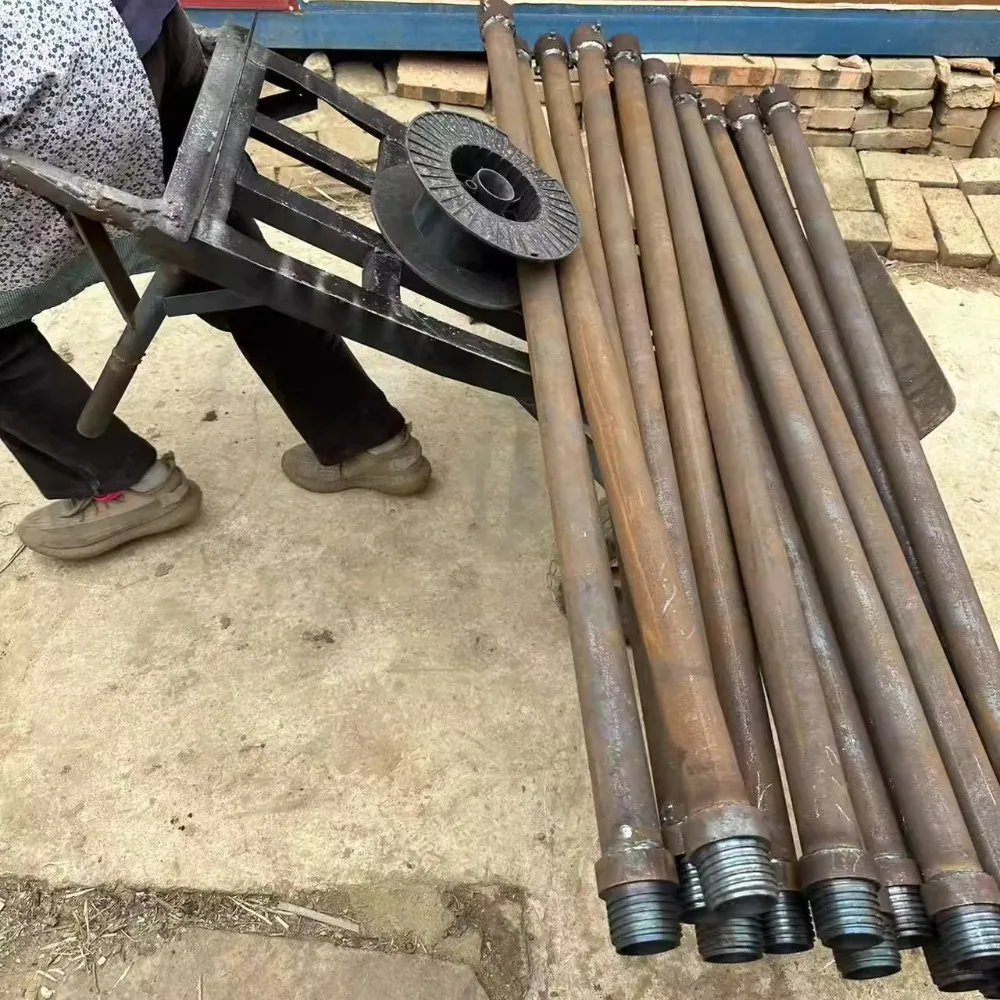 Thickened thick wire drilling rig with drill bit special drill rod