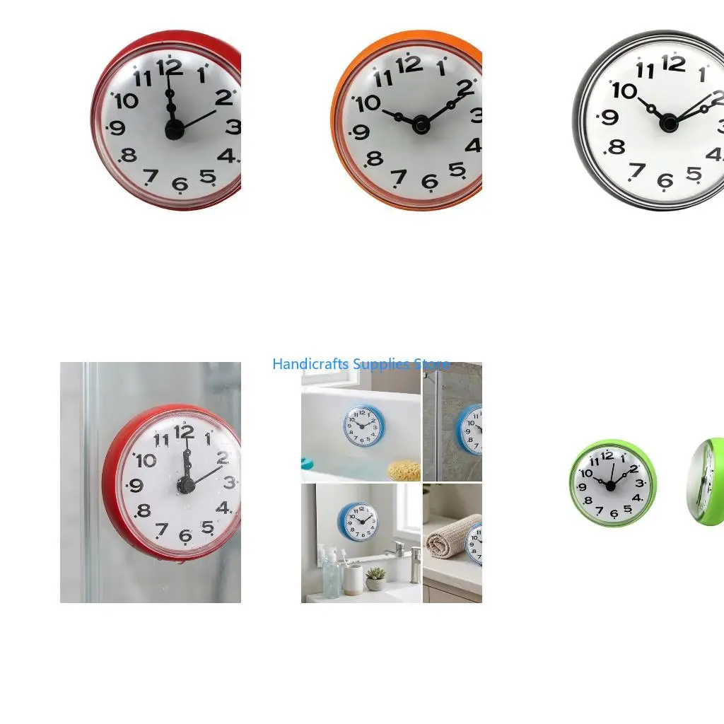 R1WA Suction Mounted Shower Clock for Sink Side Schedule Checks for Family Use