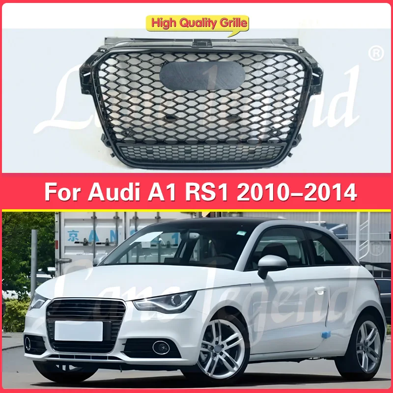 High quality Car Front Bumper Grille Grill For Audi RS1 For A1 Grill 2010 2011 2012 2013 2014 Car Accessories Car grille