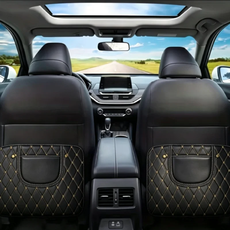 1Pcs Car Seat Kick Mat Car Seat Back Protector Cover Universal Modern Car Accessory Auto Interior Accessories