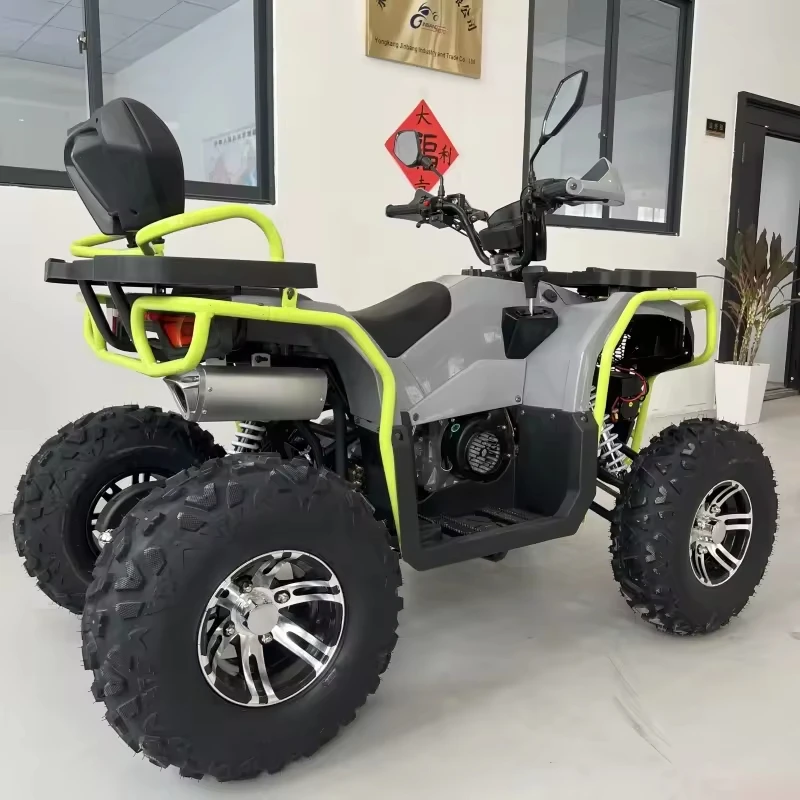 Electric 4 Stroke 200cc Gas Power Adult ATV Quad Bike Automatic All Terrain Vehicle with Chain Drive Transmission System