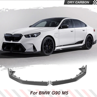 Car Front Bumper Lip Spoiler Splitters For BMW 5 Series G90 M5 2024 2025 Prepreg Dry Carbon Front Spoiler Splitters Racing Kits