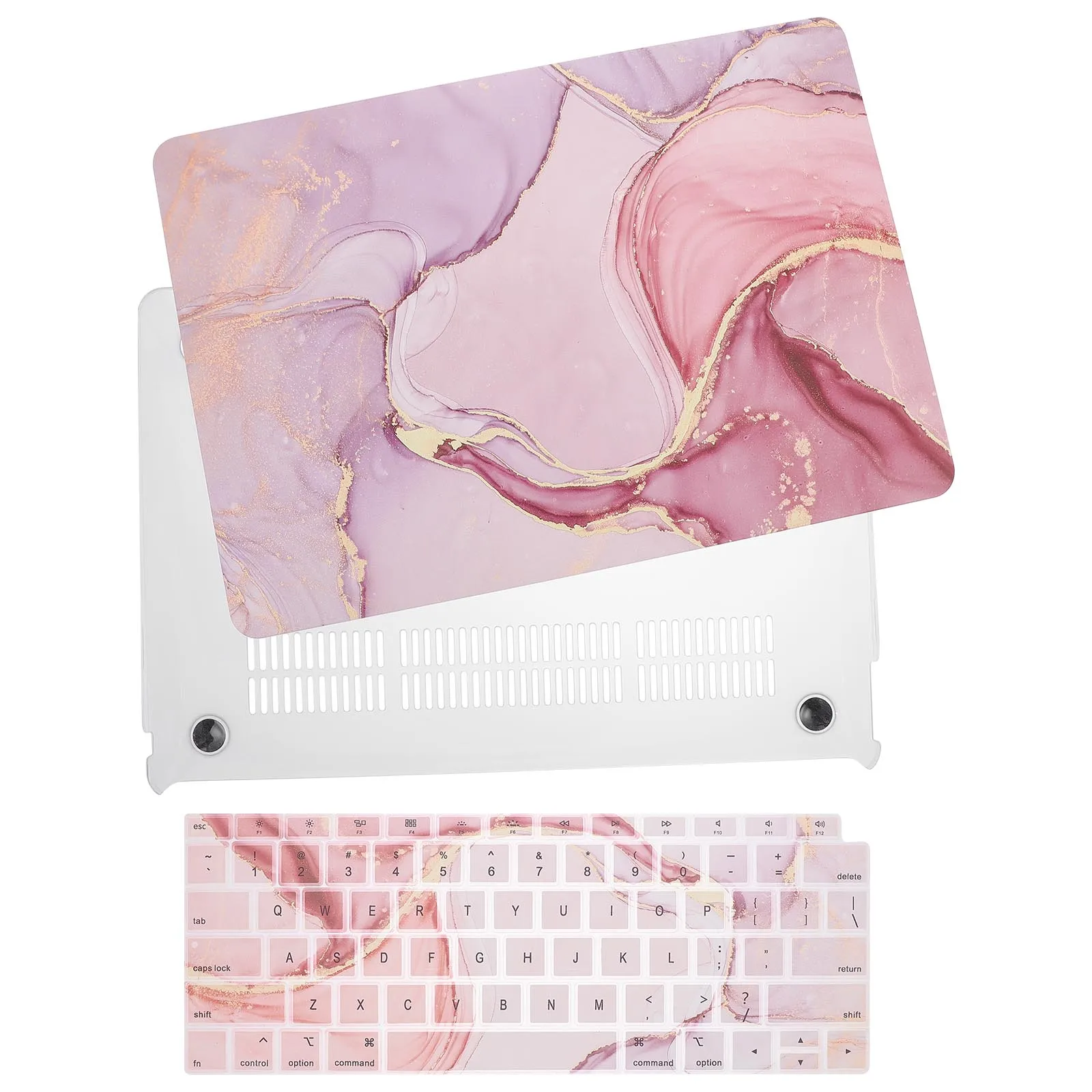 

2Pcs Laptop Marble Notebook Protective Case Durable Cover AntiScratch Plastic Computer Case Fit For 14 Inch