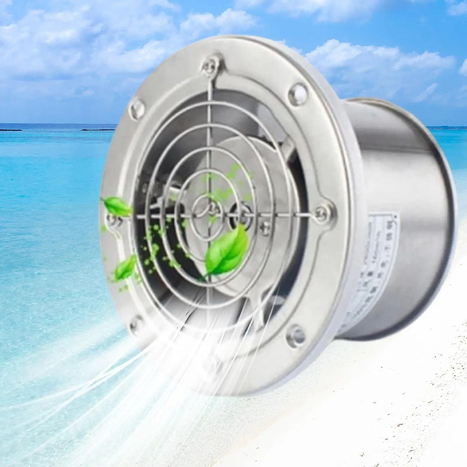 5 inch Exhaust Fan Vent Fan Air Blower Stainless Steel Mute High Speed 20W for