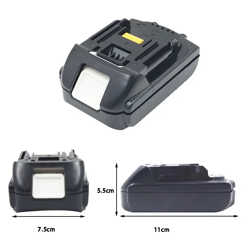 Caja de batería de iones de litio BL1815, placa de circuito de protección de carga, caja de etiquetas con indicador LED PCB para carcasas Makita de