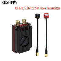 RUSHFPV 4.9/5.8GHz 2.5W VTX 8+48CH Channel IRC Tramp Protocol 7-30V Dual-frequency Video Transmitter for RC FPV Long Range Drone