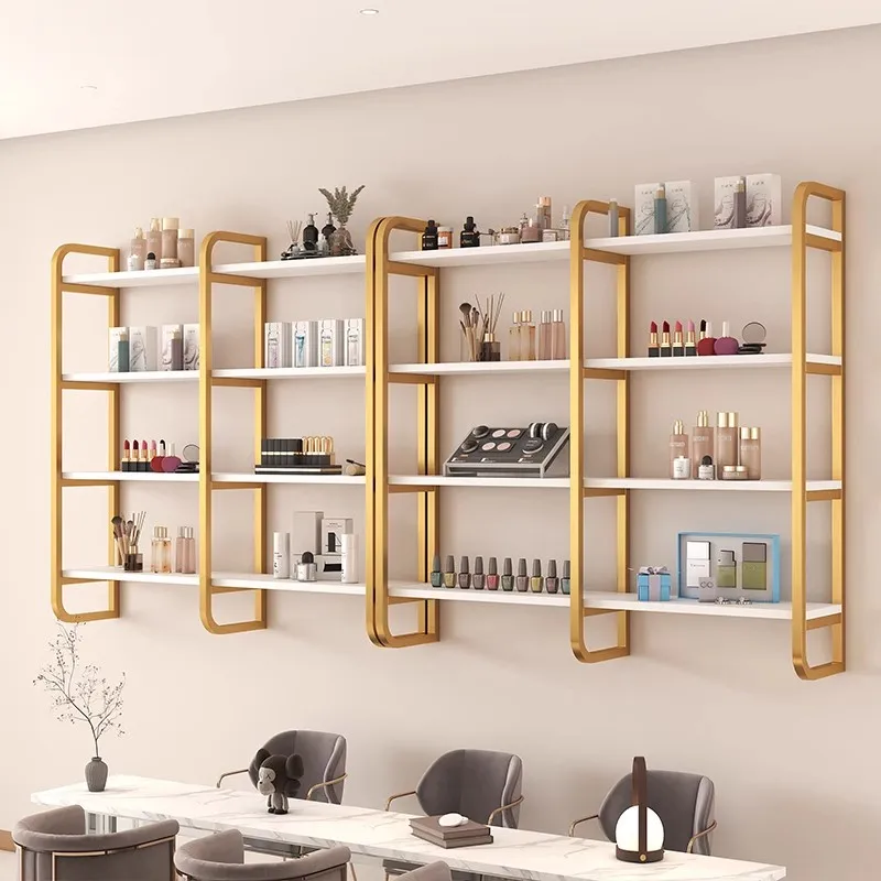 Wall rack, beauty salon wall display rack, nail salon wall-mounted storage rack, multi-layer Internet celebrity storage rack