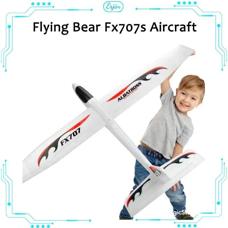 Flying Bear Fx707s Aeronave Atualização Versão ampliada Montagem de tamanho grande Asa fixa Modelo de aeronave de espuma Epp é simples