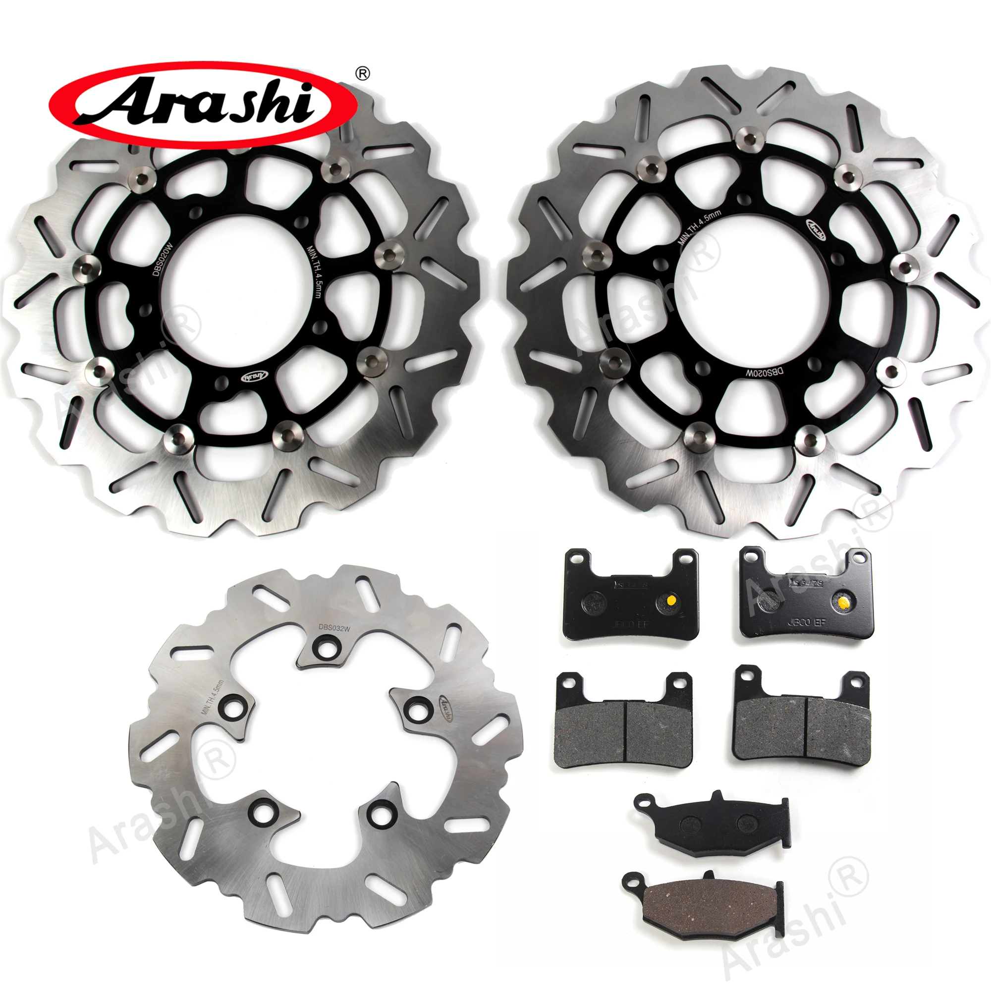 Arashi For SUZUKI GSXR750 2006 2007 / GSXR1000 2007 2008 CNC Front Rear Brake Disc Rotor Brake Pads GSXR GSX R 750 1000 K7 K8