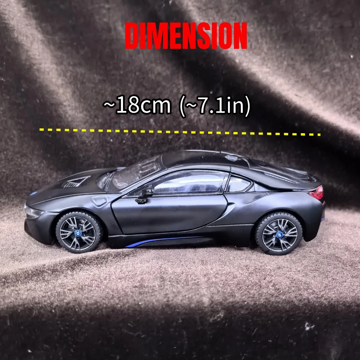 نموذج سيارة محدود Bburago بمقياس 1:24 BMW i8 SUV، لعبة هدية عيد الميلاد للأطفال على شكل سيارة فاخرة مصغرة