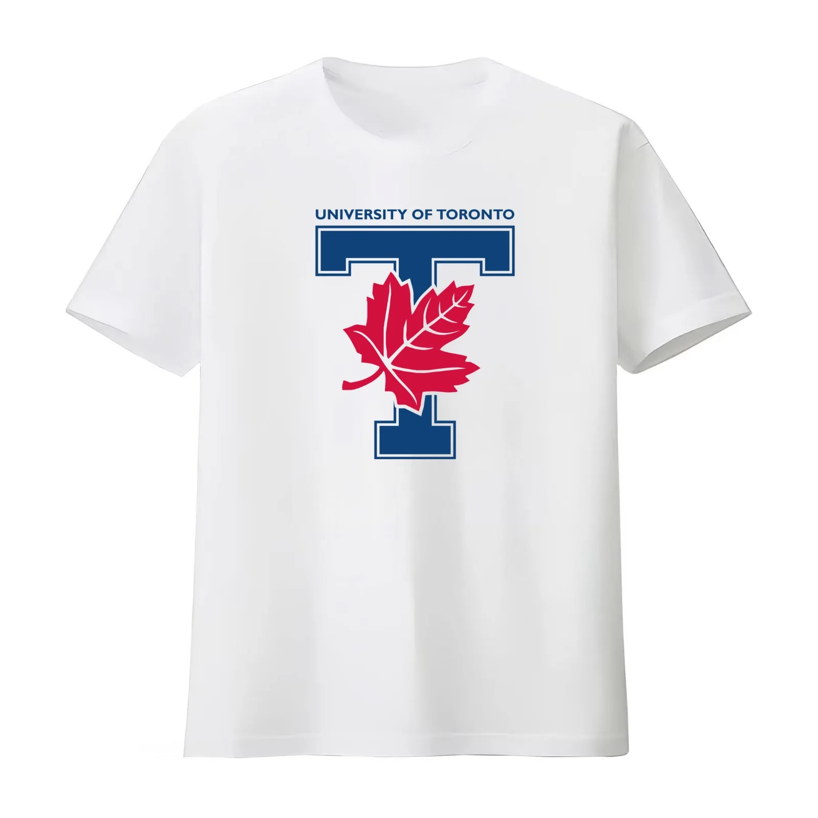 Athletic T with U of T - Colour T-Shirt Summer Casual Cotton Tee Oversized Streetwear Tops Vintage Graphic Print 100% Cotton