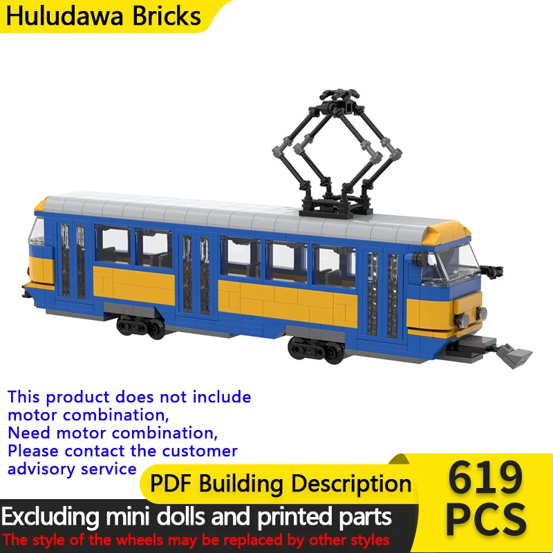 

Модель городского автомобиля MOC, строительные кирпичи, орбита T4D, пассажирская Tram, модульная технология, детские праздничные подарки, сборка игрушек, костюм