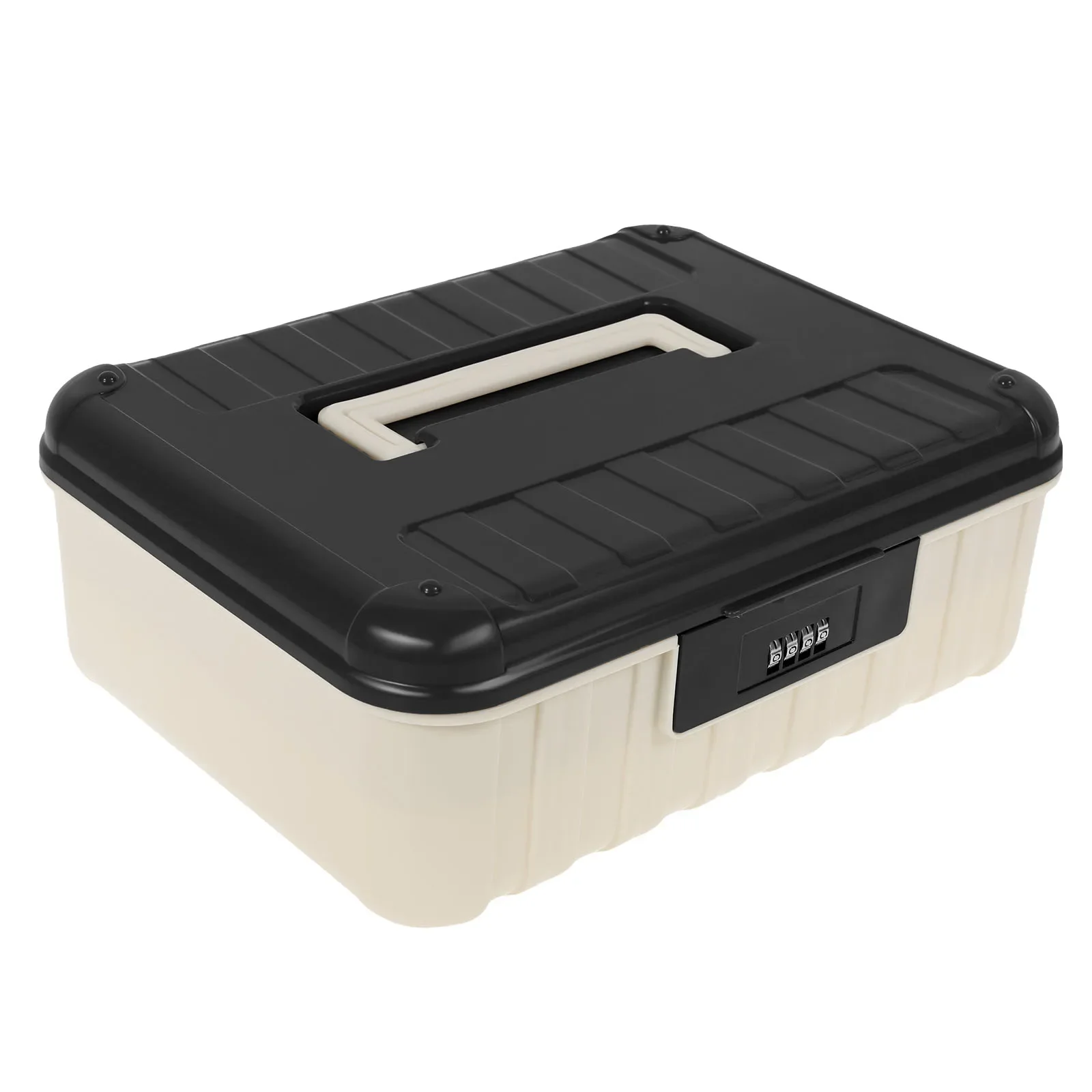 Four Digit Password Lock Safe Box Portable Money Jewelry Privacy Security Storage Box Large Capacity Household Office Organizer