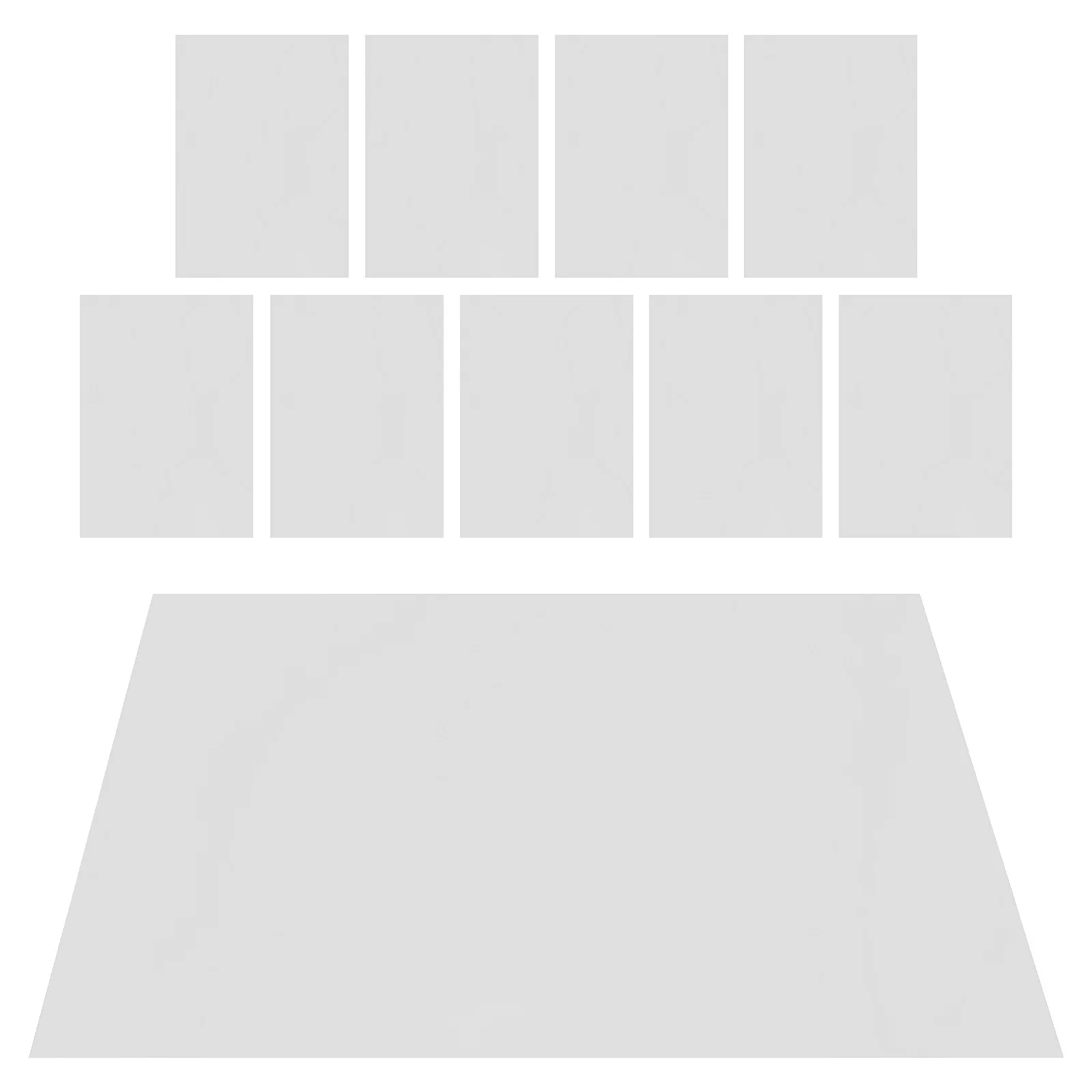 

10Pcs Clear Plastic Sheets 16x12 Inch Transparent Panels for Crafts DIY Window Replacement Panes Miniature Building Materials