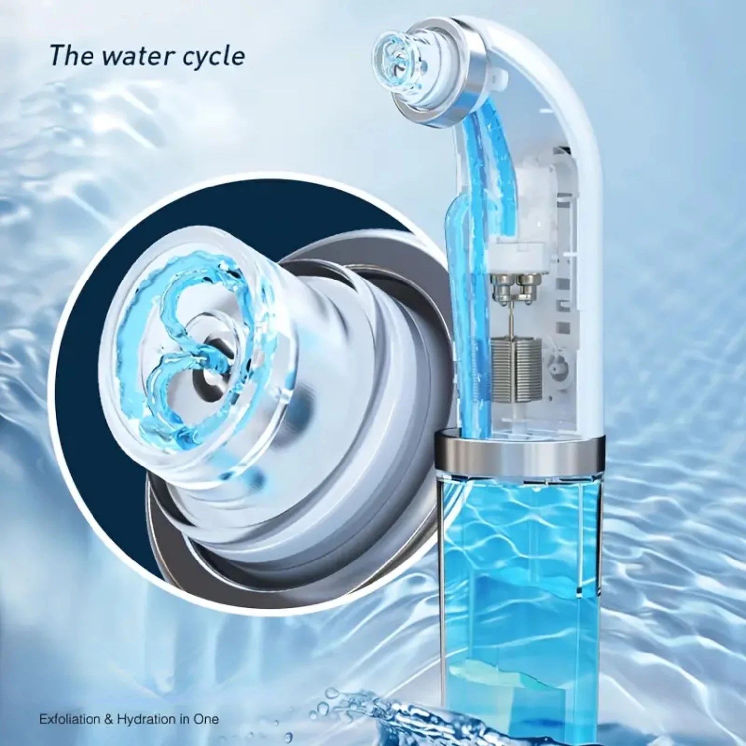 Enhanced Rechargeable Powerful Hydrodermabrasion Facial Peeling Machine - Achieve Smoother Complexion with Advanced Suction for