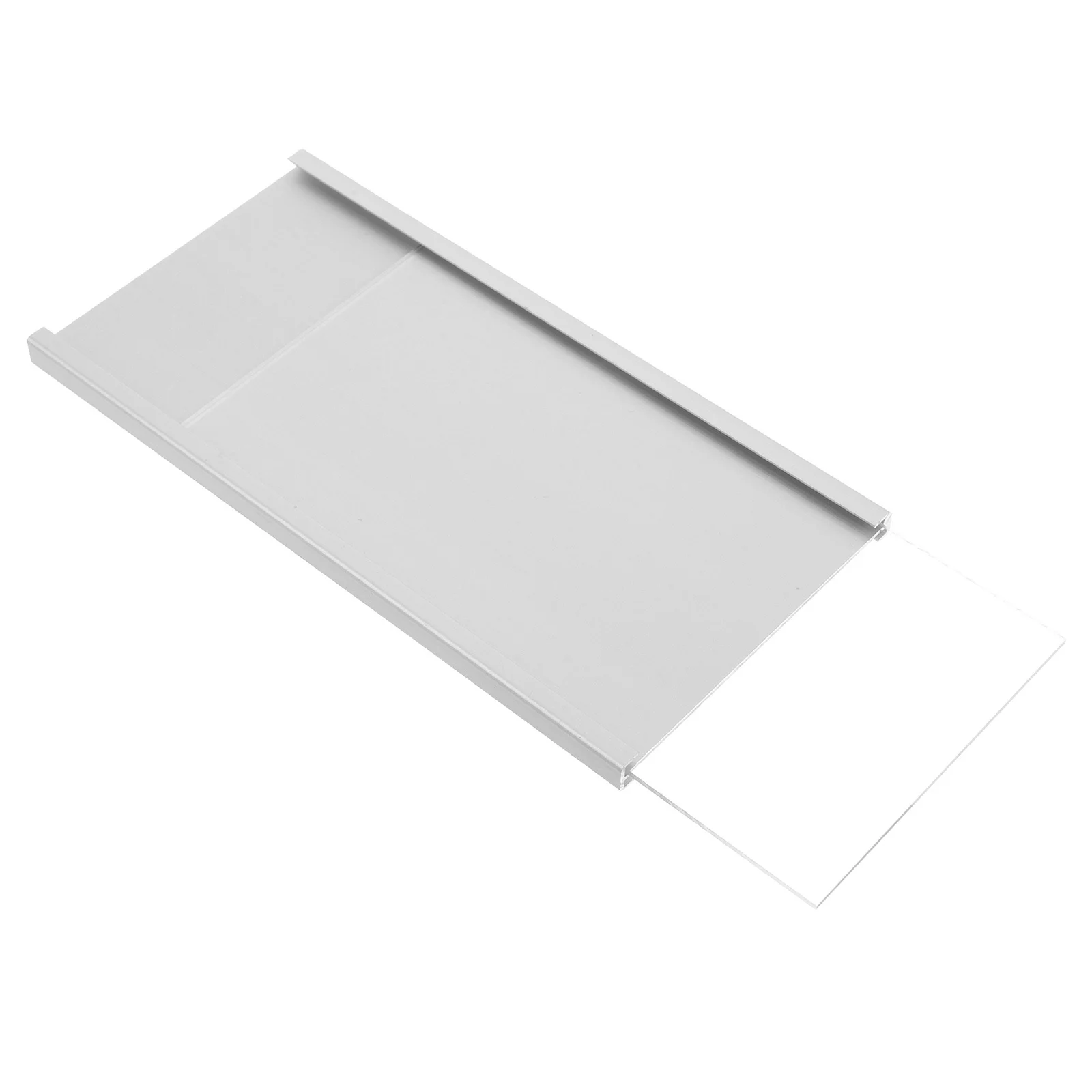 

12X24Cm Office Name Plate Holder Aluminum Alloy Wall Mount Desk Sign Employee Department Meeting Room Cubicle Name Tag Staff Id