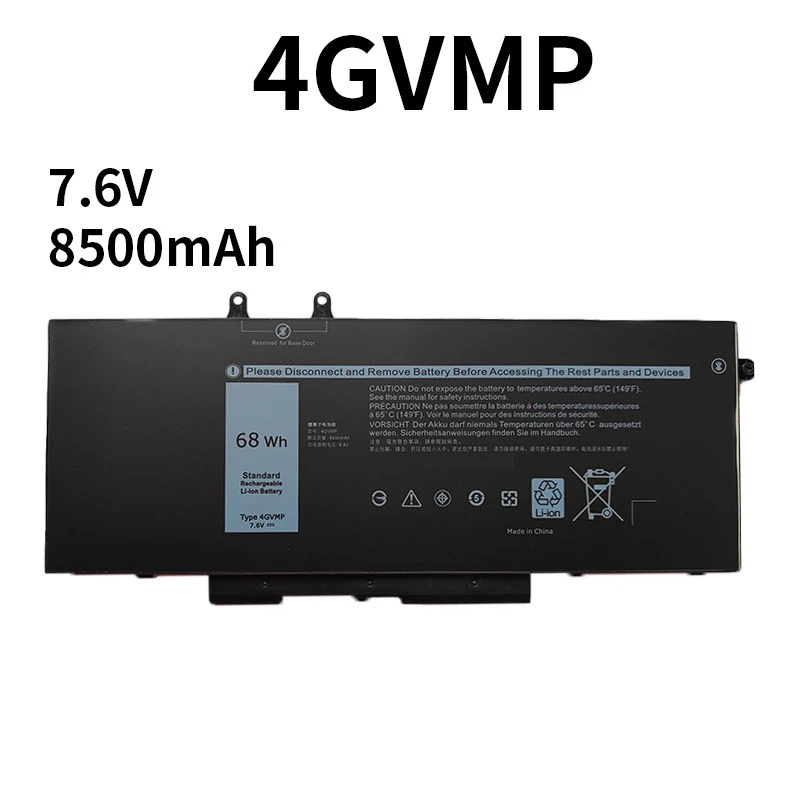 

7.6V 68Wh 4GVMP Laptop Battery for Dell Latitude 5400 5410 5500 5510 3550 Precision 3540 3550 Inspiron 7590 7591 7791 2-in-1