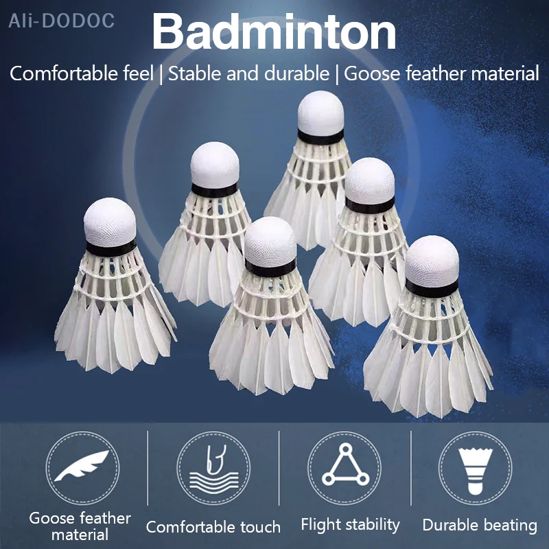 Highly Durable Goose Feather Ball Ultra Light And Stable Non Perishable Feel Good Badminton Indoor And Outdoor Sports Training