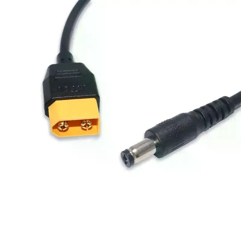 XT60 to DC Male Power Adapter Cable Heat Resistant PVC Jacket Stable Output for FPV Drone Lipo Battery Charging Use