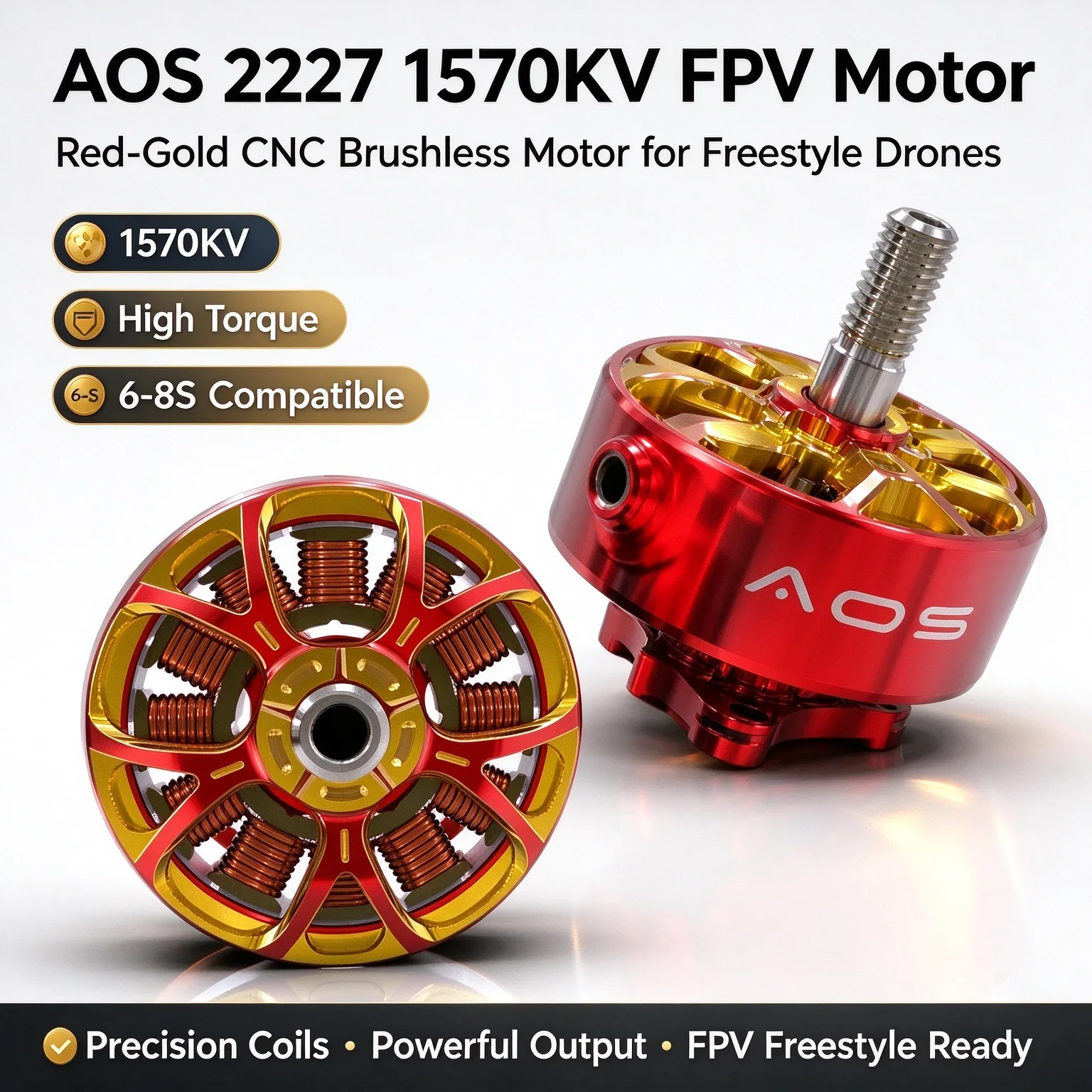Rcinpower Aos Supernova 8s 2207-1570kv Brushless Motor for RC FPV Racing Drones