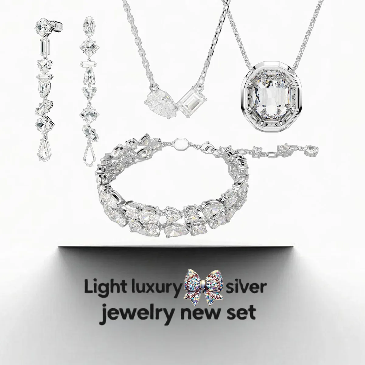 

2025 Advanced French Luxury Silver Jewelry Set Blooms Queen Like Elegance, Multiple Charm Gathers Exclusive Personality