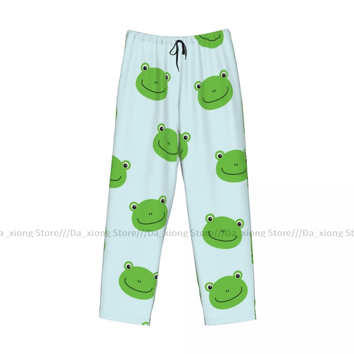 Heren Casual Pyjama Lange Broek Losse Elastische Tailleband Schattige Kikkers Gezellige Nachtkleding Home Lounge Broek