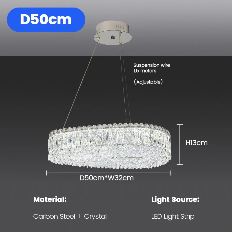 Modern design luxe kristallen plafondkroonluchters voor keuken, woonkamer, hal, lobby, huisdecoratie, verlichting, LED-hanglamp