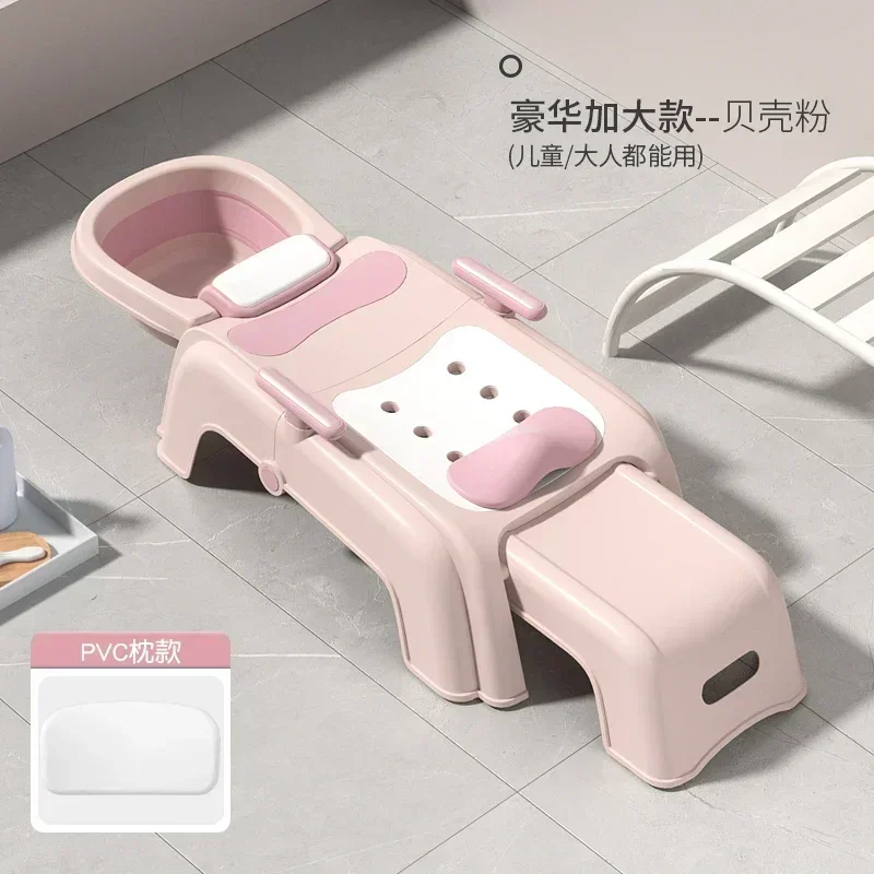 Portable Hairdressing Chair Home Shampoo Beauty Kids Shampoo Chair Folding Cheap Adult Sedia Per Shampoo Salon Furniture image 6