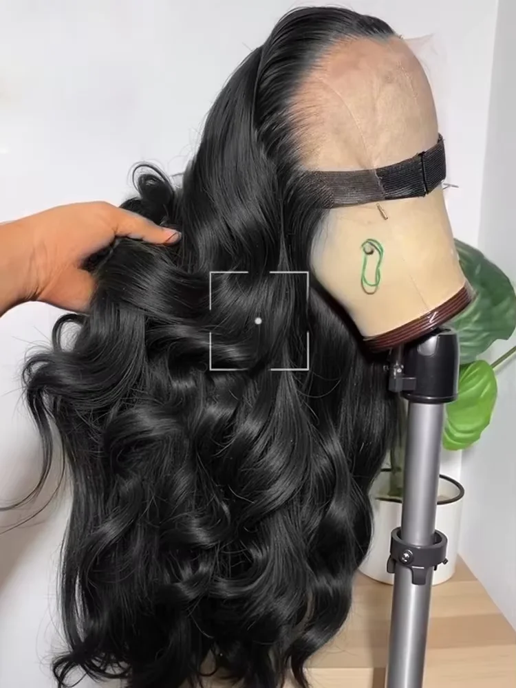 

40-дюймовые парики из натуральных волос HD Body Wave с кружевной передней частью, плотность 200%, 13x6, волнистые, черные, с эффектом мокрых волос, из натуральных человеческих волос