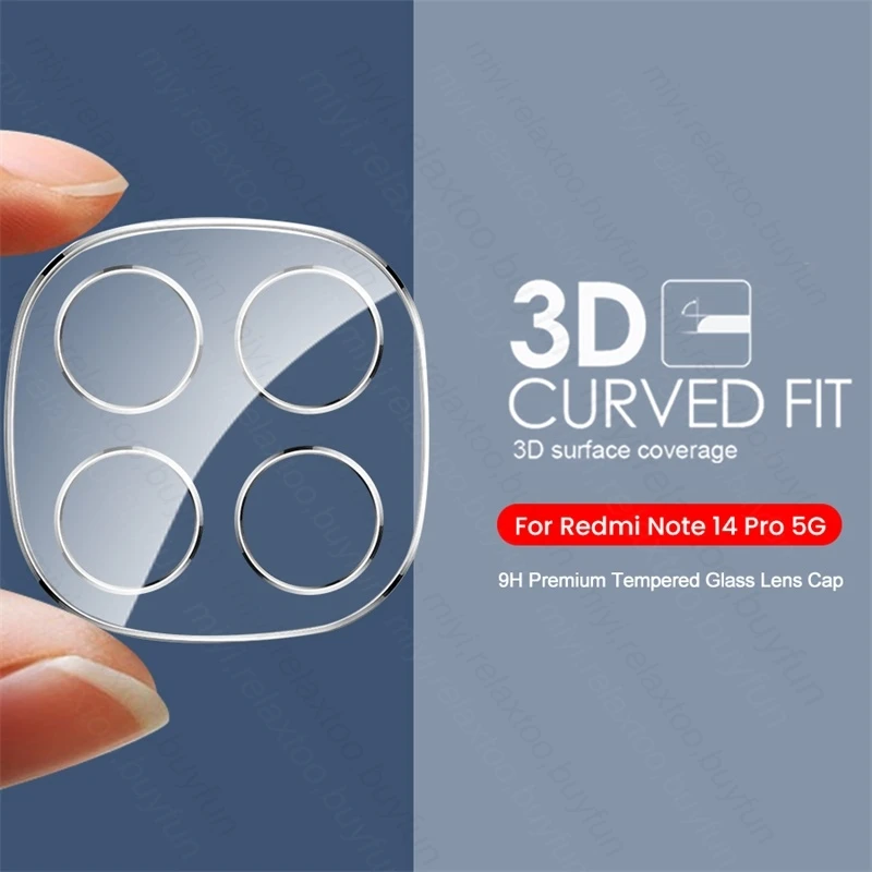 Note14 Note13 Pro+ Case Rear 3D Curved Camera Protectors For Redmi Note 14 13 Pro 5G 4G Clear HD Tempered Glass Back Lens Cover