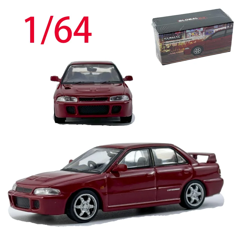 

Tarmac Works, литая под давлением модель автомобиля Mitsubishi из сплава в масштабе 1/64, Mitsubishi EVO GSR Evolution Play Vehicles, игрушки для мальчиков, оригинальная коробка