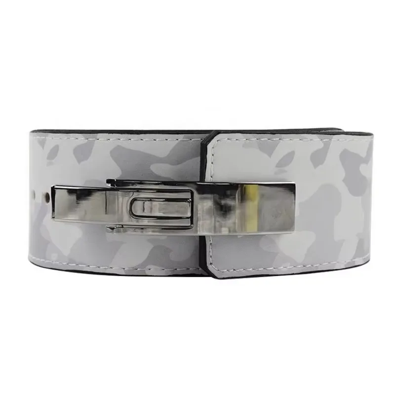 Self Locking Belt Cowhide Leather Gym Weight Lifting Lever Buckle Powerlifting Belt Sweat Belt