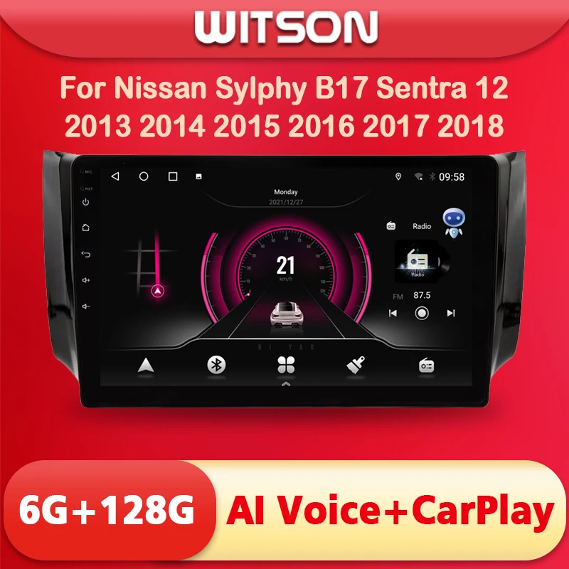 WITSON Radios Android 12 Stereo Multimedia GPS Navigation stereo For Nissan Sylphy B17 Sentra 12 2013 2014 2015 2016 2017 2018