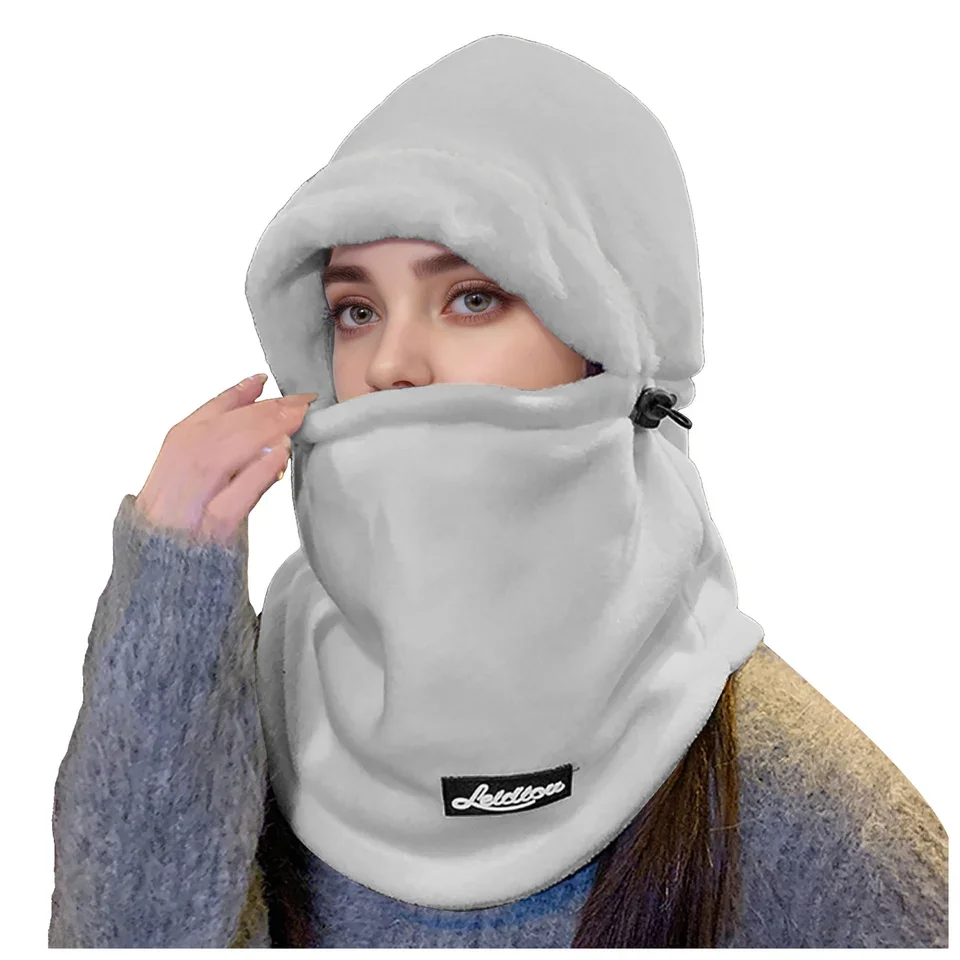 Women Plush Knit Winter Hat Cute Ear Warming Yarn Hat That Makes Face Look Smaller Cold Proof Lei Feng Cap Trapper Hat Medium