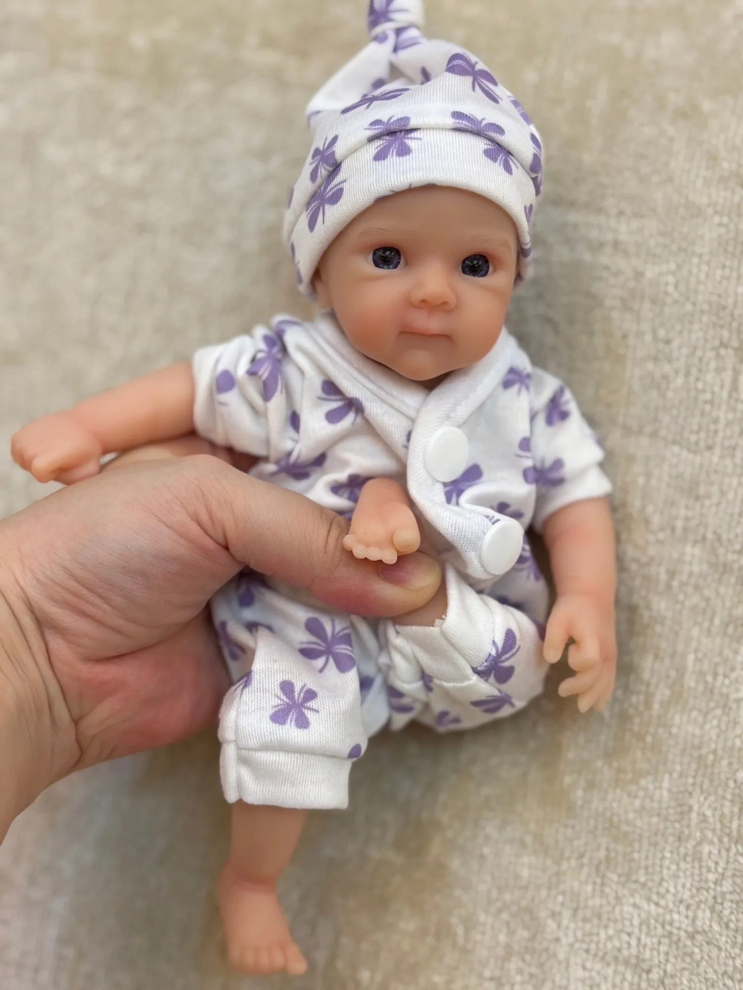 AnjoDoll 8 بوصة/20 سنتيمتر سيليكون بيتي تولد من جديد دمية ، نابض بالحياة رسمت الجلد ، دمية الوليد قابل للغسل ، لعبة تحصيل هدية للأطفال #4