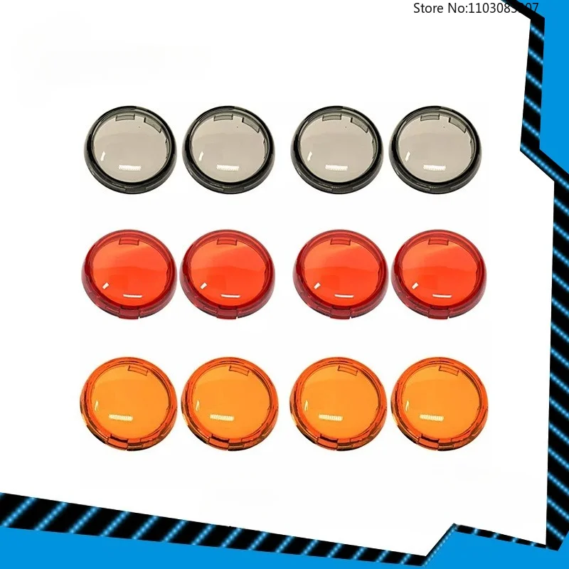 1 Pair Turn Signal Lens Covers for Harley Glide Motorcycle Plastic Front & Rear Indicator Light Covers Multi-Color Lamp Housings