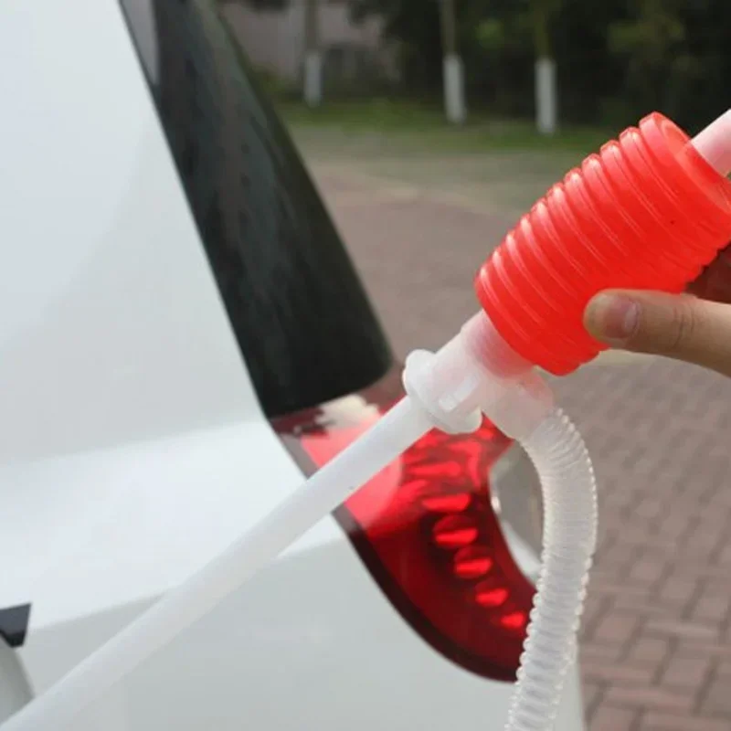 Car Manual Hand Siphon Pump Hose Gas Oil Gasoline Diesel Transfer Sucker Liquid Syphon Transfer Pump Portable Car Accessories